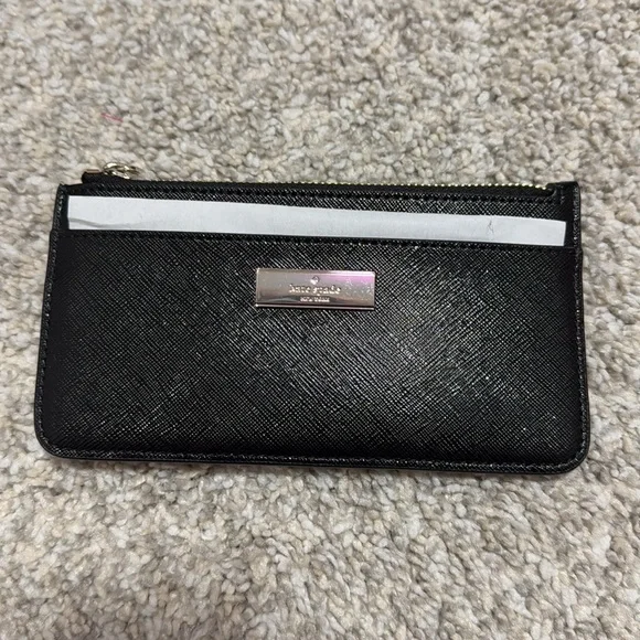 NWT Kate Spade Kenzie Boxed Large Slim Cardholder in Black - Picture 7 of 10